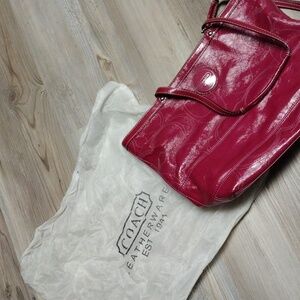 Coach bag with dust cover.